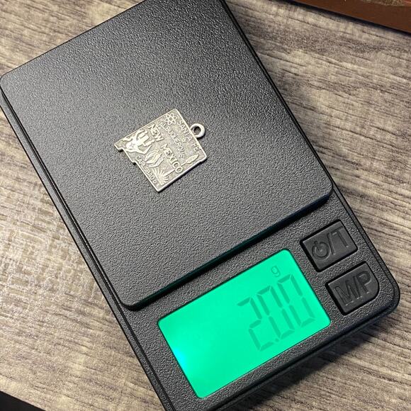 Vintage 925 Sterling Silver "New Mexico" State Map Pendant Charm - Picture 4 of 4